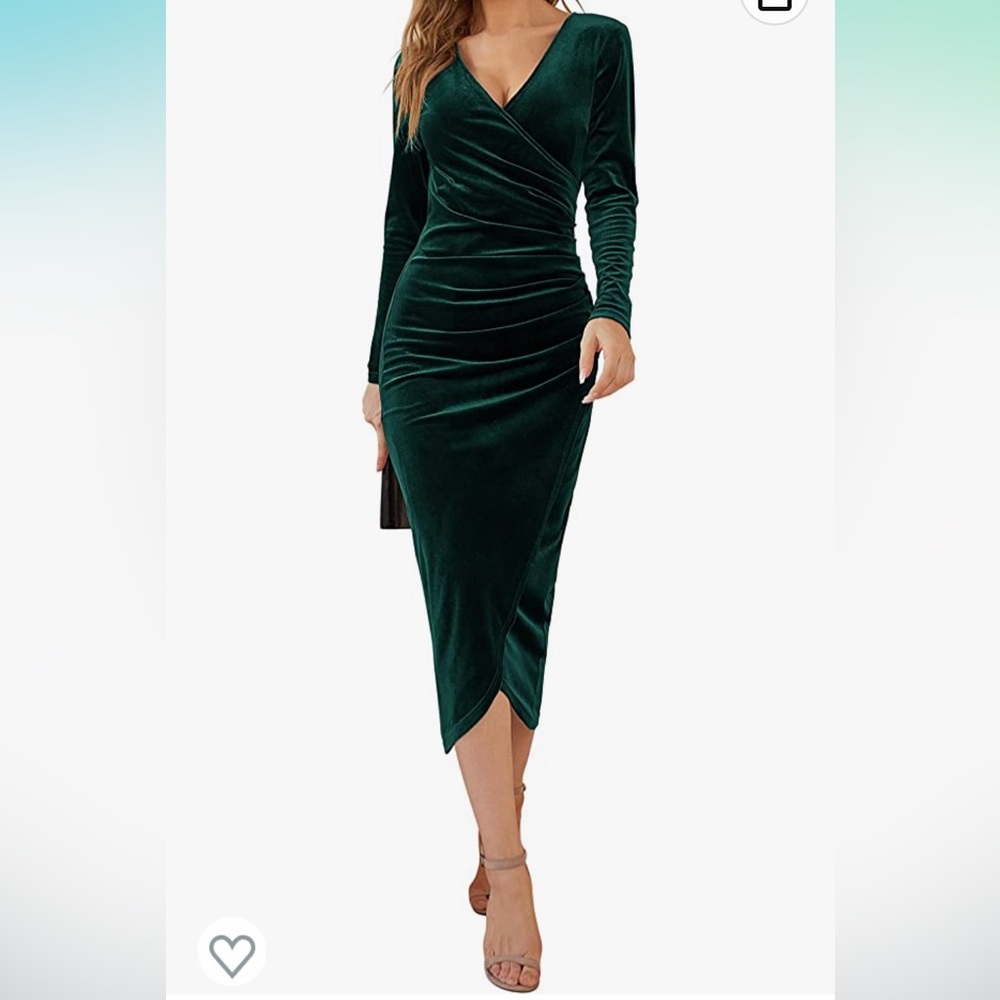 Elegant green velvet dress. Used once in perfect new condition.